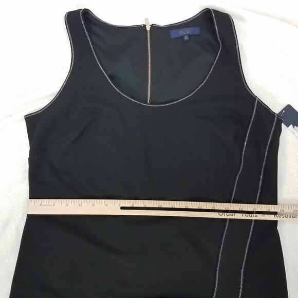 NEW RACHEL Rachel Roy Size 0X Sleeveless Black Sheath Tank Midi Dress Sticthing - Picture 14 of 15